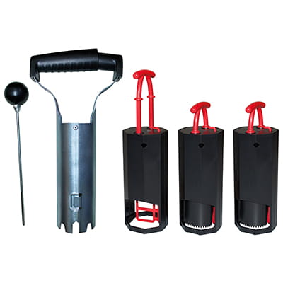 Mosegrisefælde 3 stk inklusiv hulbor