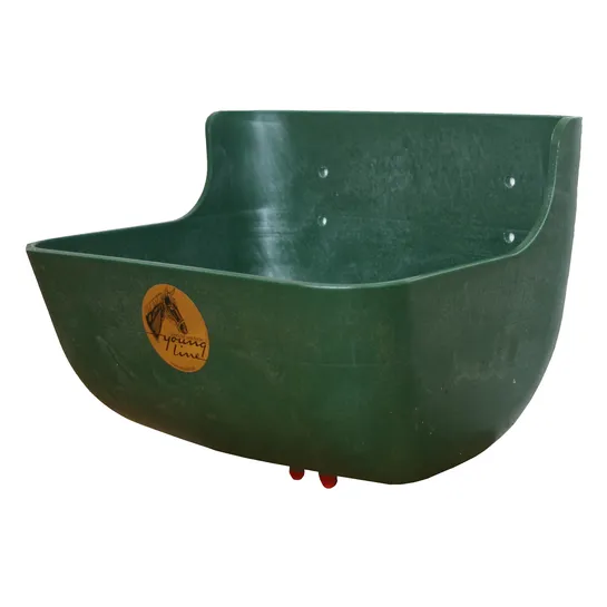 Fodertrug med afløb grøn 12 liter