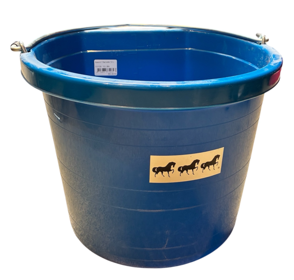 Spand med flad side blå 12 liter