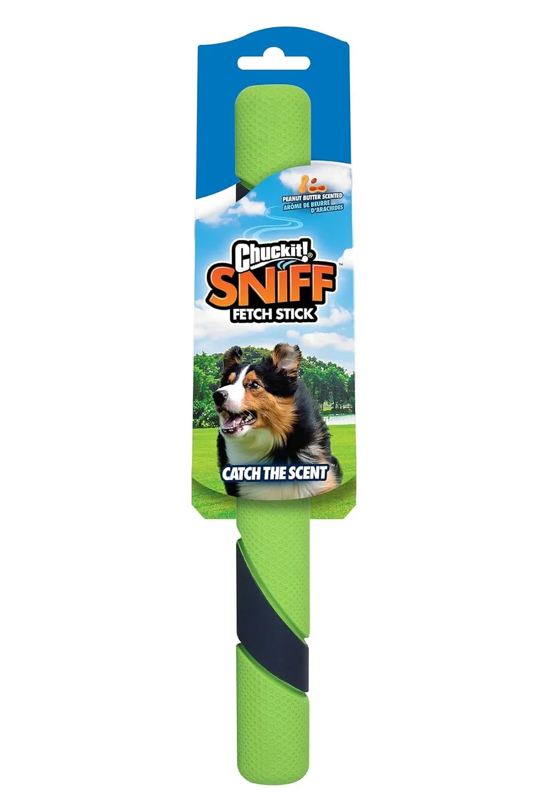 Sniff fetch stick peanut butter