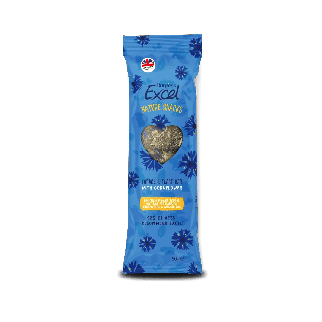 Excel Forage & Feast Bar Cornflower 60 gram