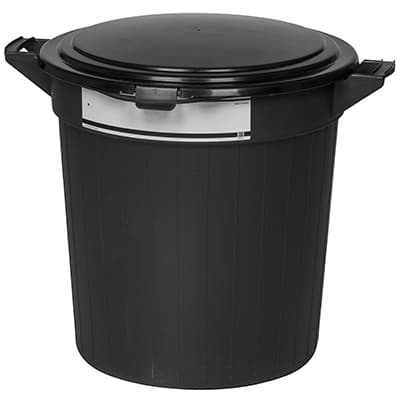 Fodertønde med låg & etiket