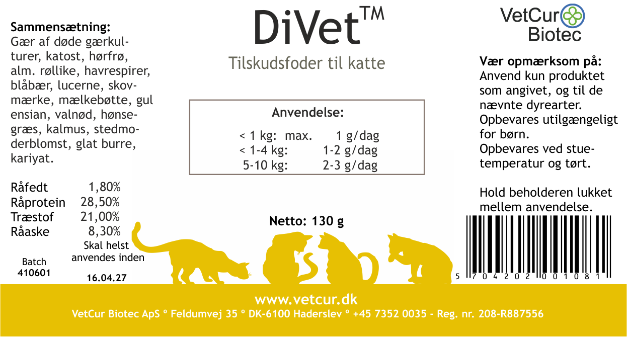 DiVet kat 130 gram