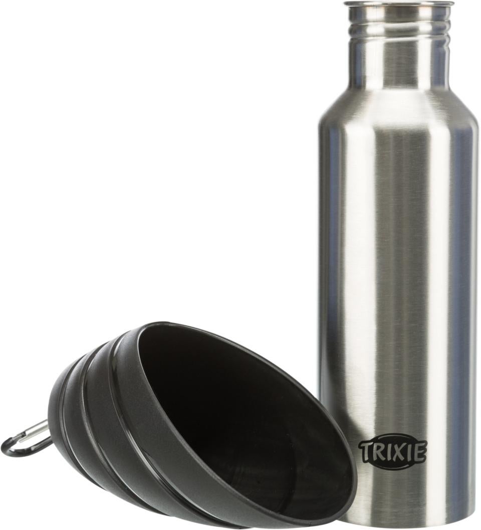 Vandflaske med skål rustfristål 750 ml