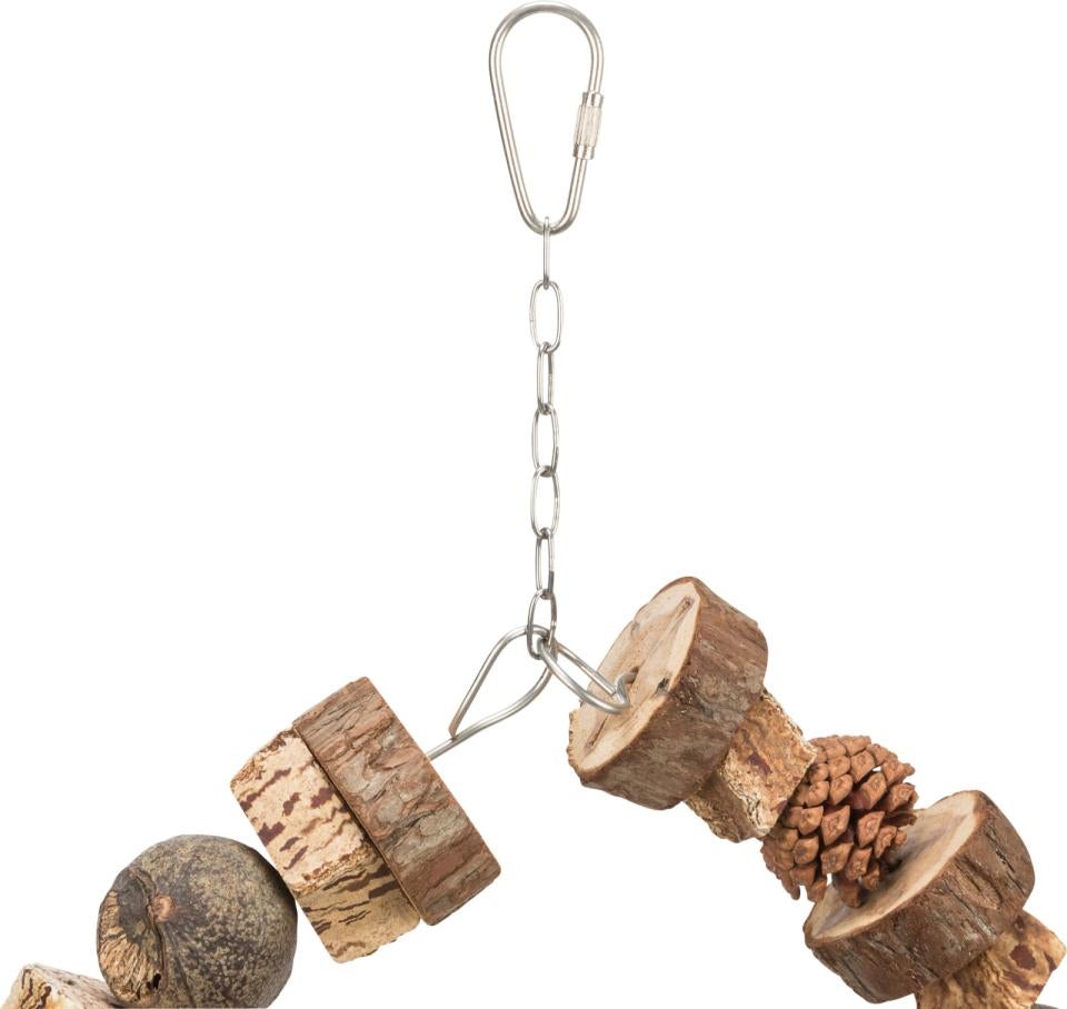 Ring swing wood/pine cone