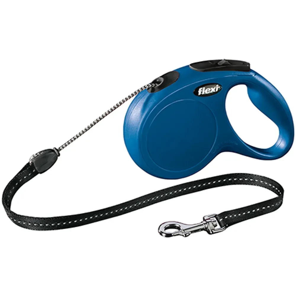 flexi New Classic snor M, 5M, 20KG, blå