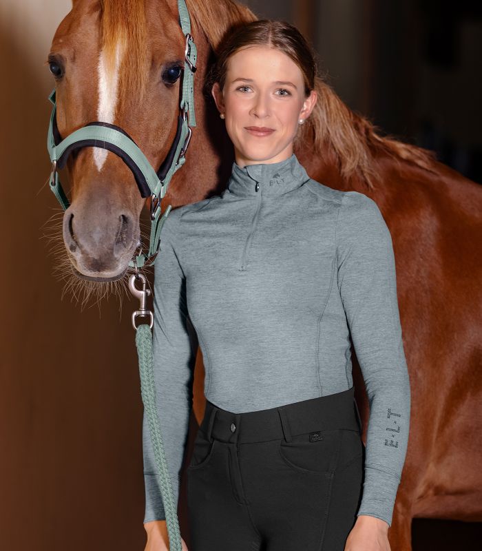 Milano langærmet bluse zip 