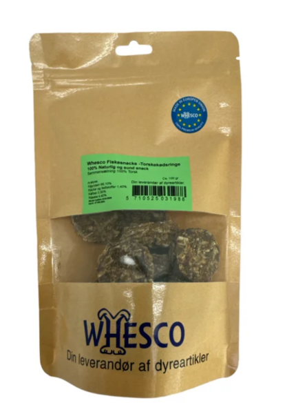 Fiskesnacks torskekødsringe 100 gram