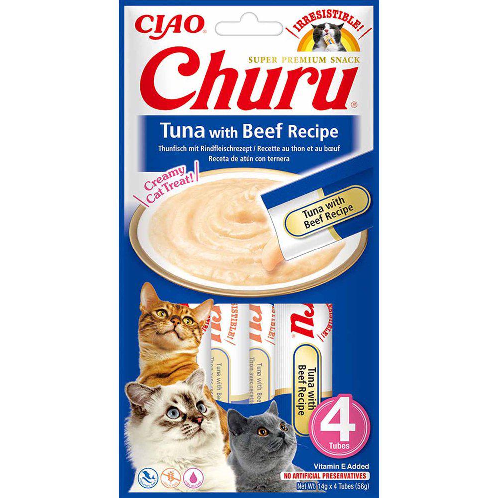 Churu Cat Cremy Tuna with Beef 4x14g