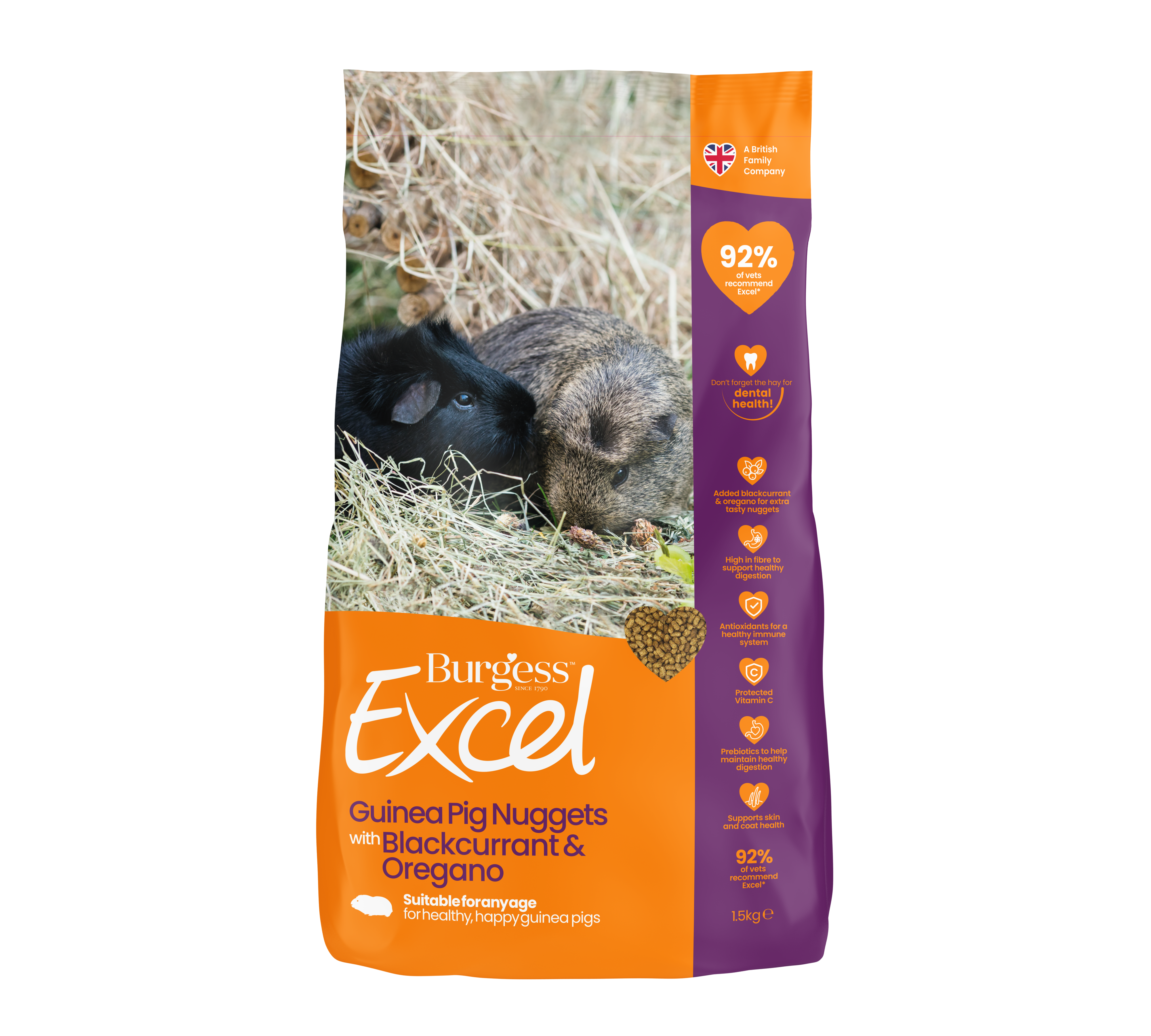 Burgess Excel Guinea Pig Blackcurrant & Oregano 1,5 kg