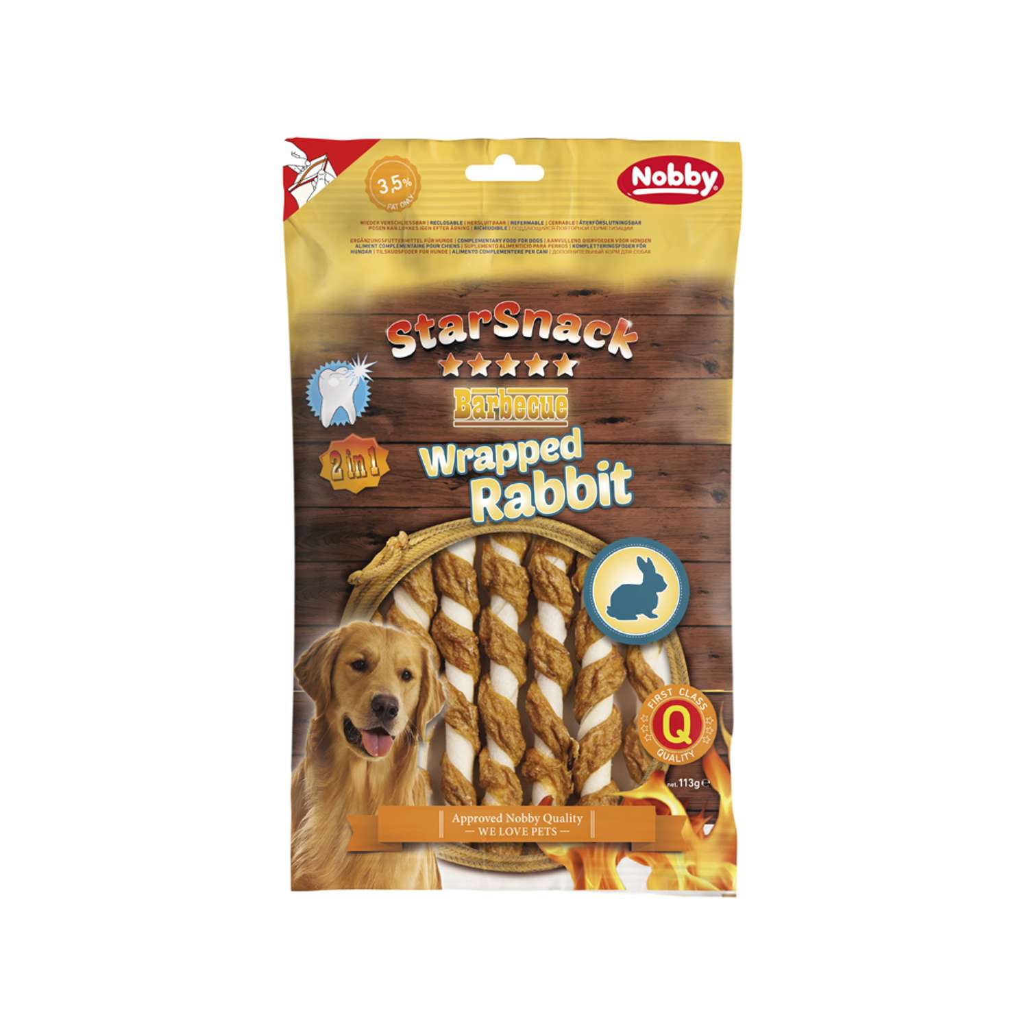 StarSnack BBQ Wrapped Rabbit - 113 g