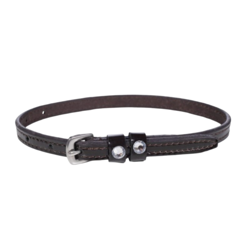 Sporerem Crystal laklæder brun