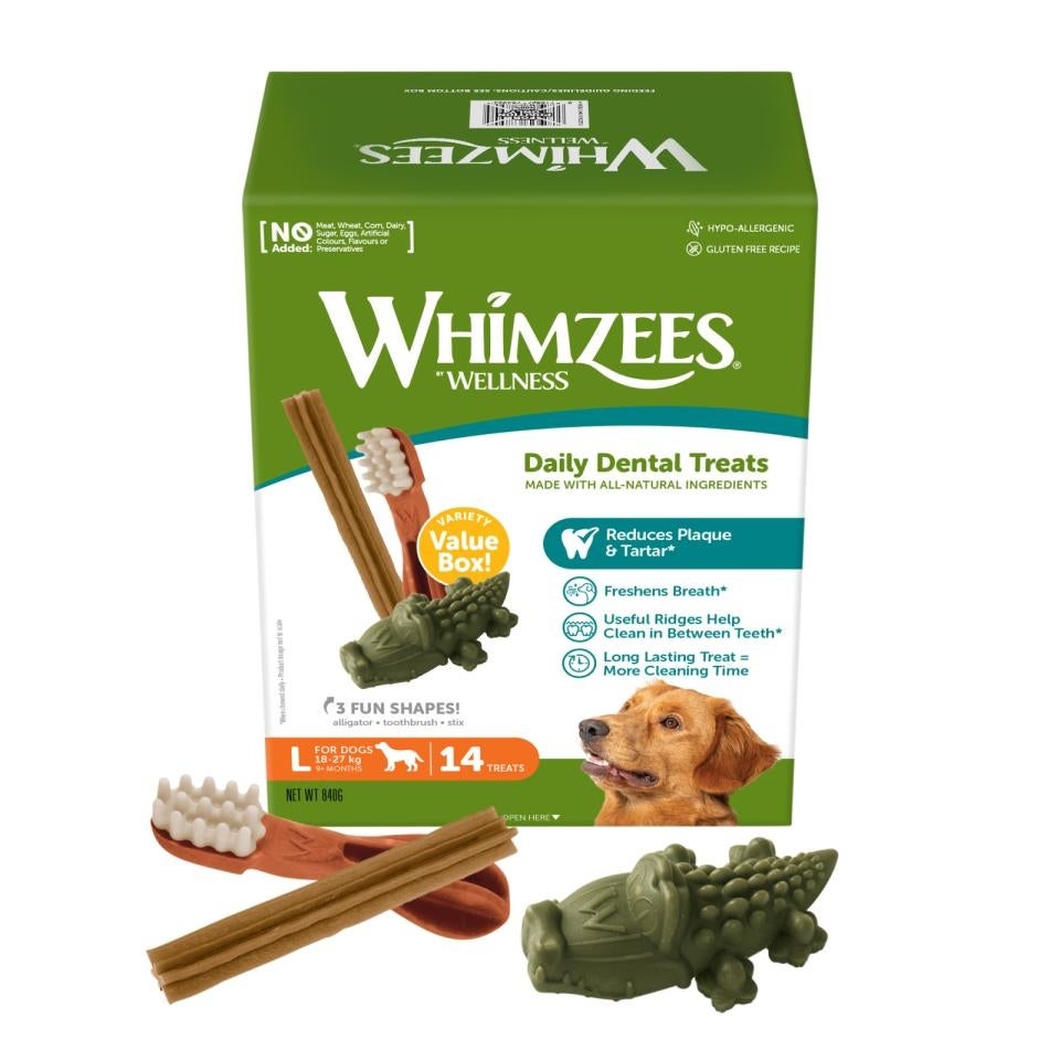 Whimzees Dental Treats Mix Box, Small, 56 stk