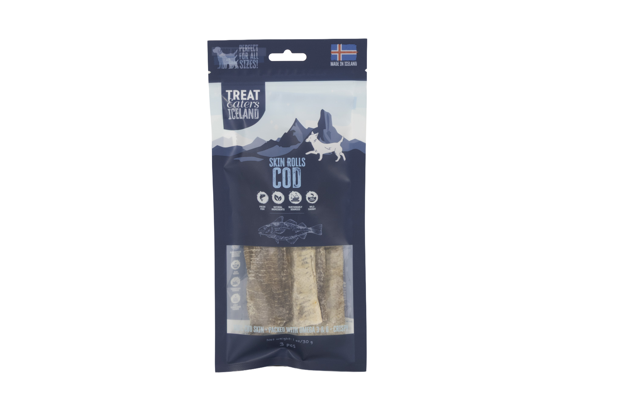 Cod Skin Rolls Iceland 3 stk.