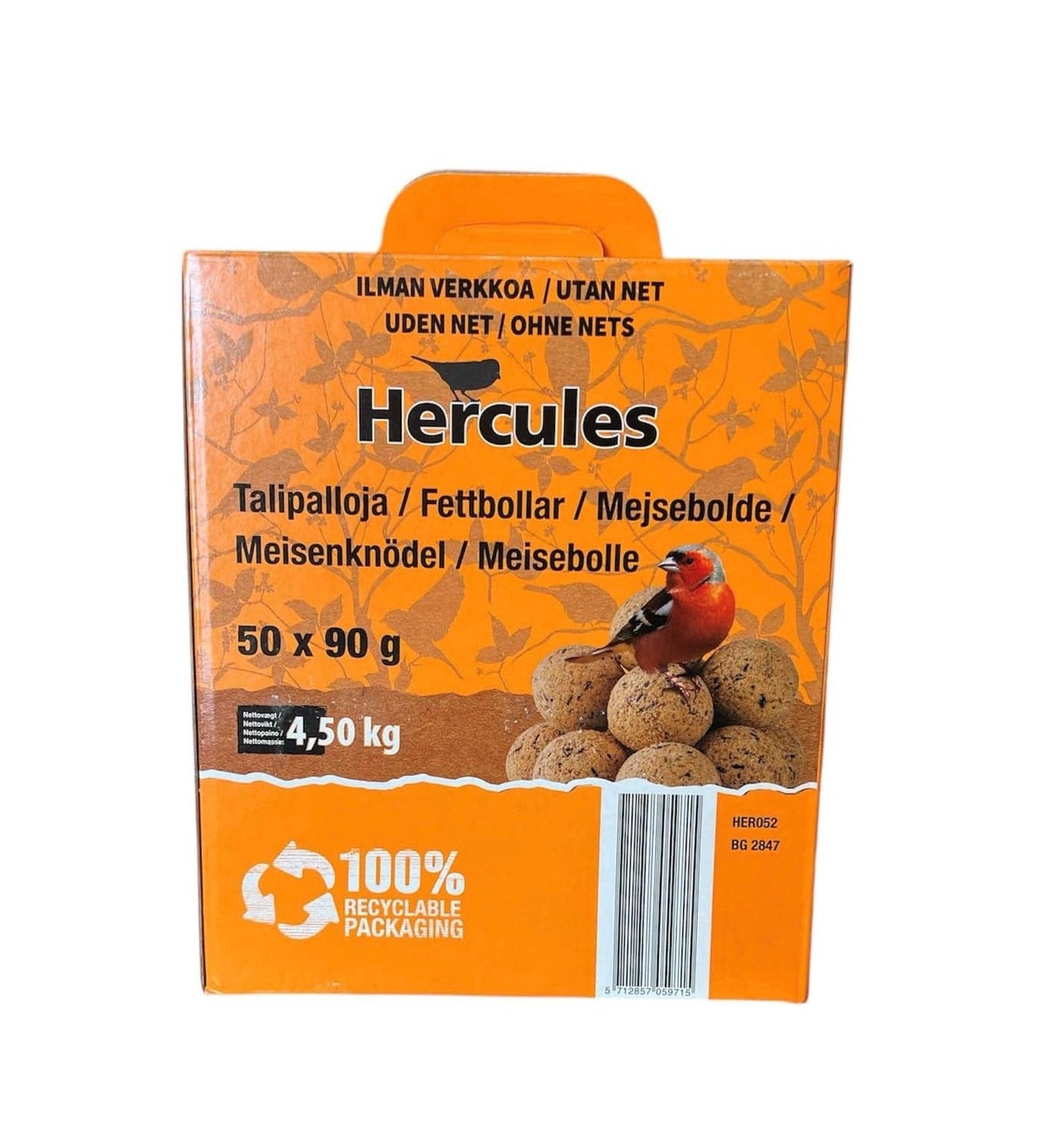 Hercules Mejsekugler u/net 50X90g.