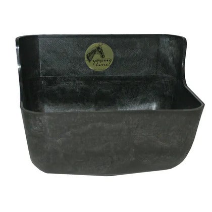 Fodertrug med afløb sort 12 liter