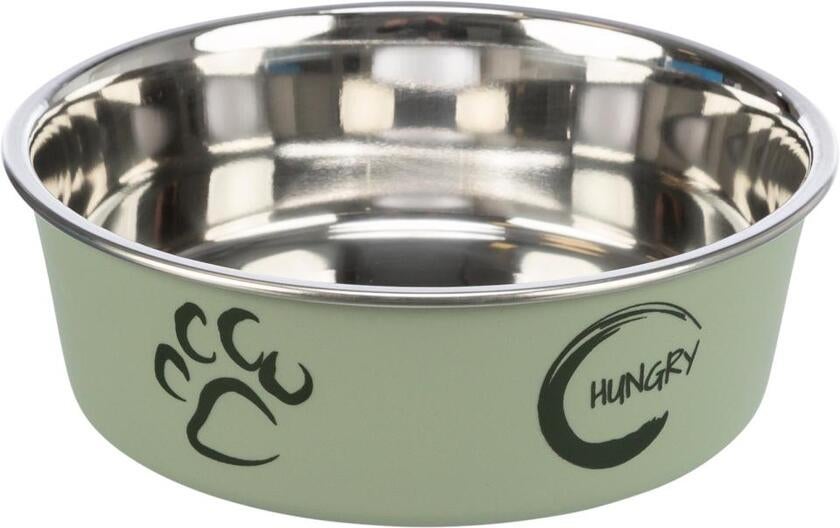 Hungry metalskål skridsikker assorterede farver 