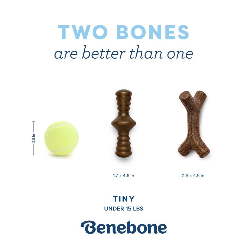 Benebone Puppy 2-Pack Maplestick/Zaggler Bacon