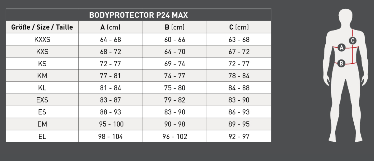 SWING body protector P24 Max, barn