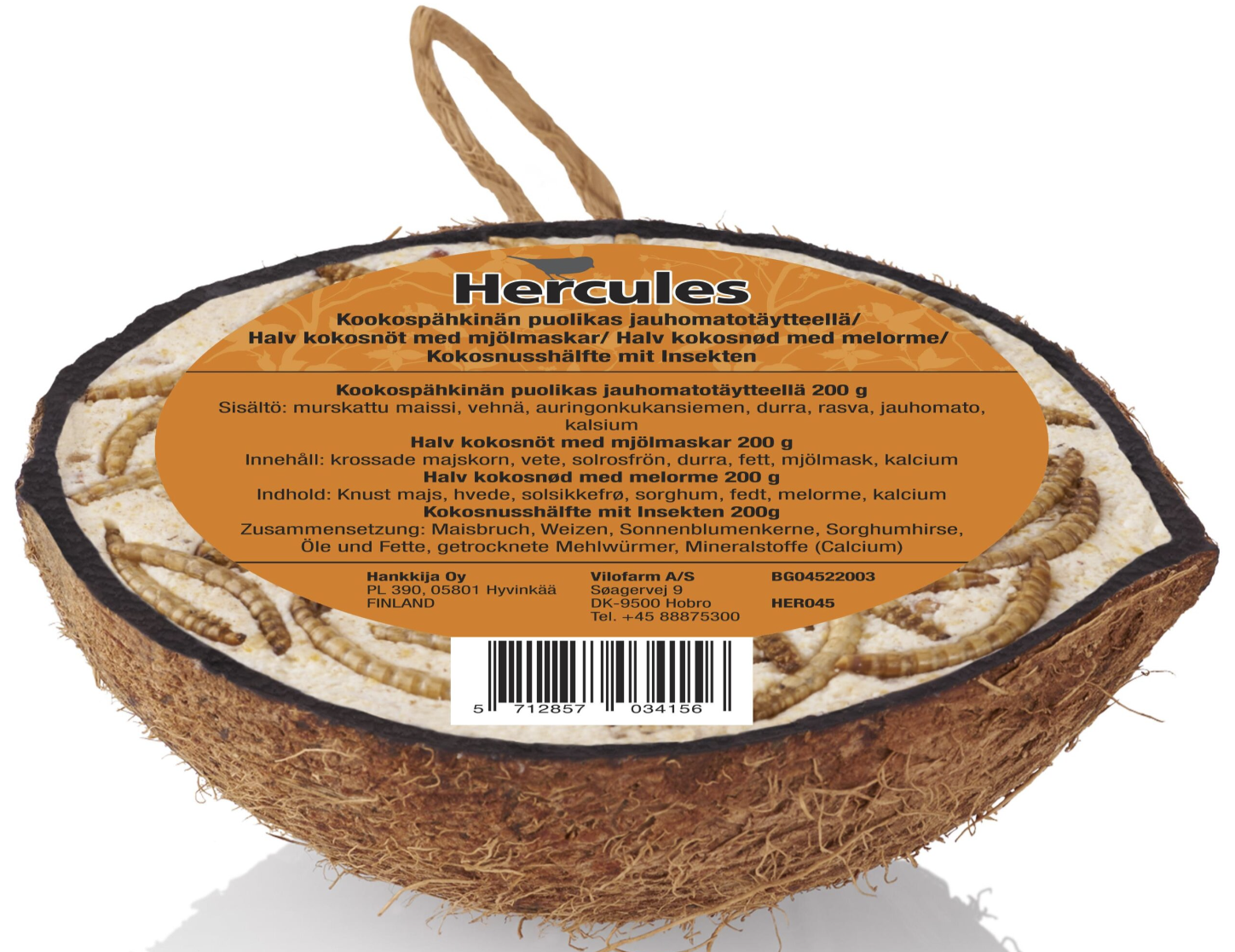 Halve kokosnødder ass.