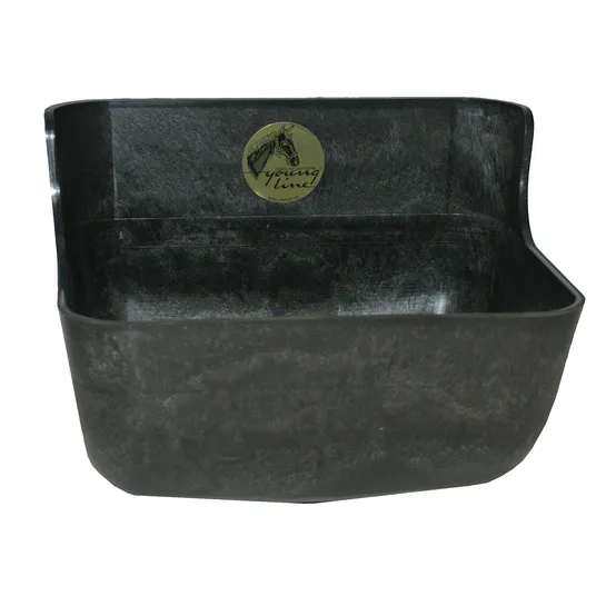 Fodertrug med afløb sort 12 liter