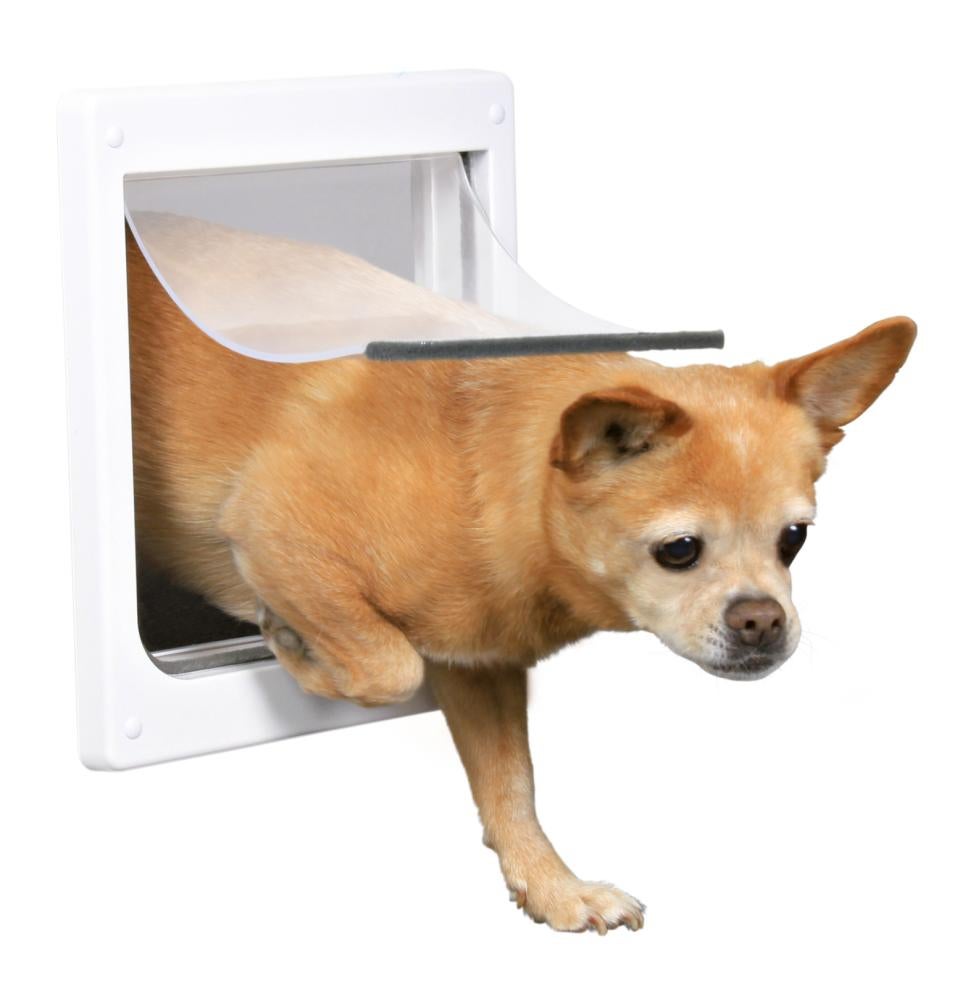 Trixie 2-Way dog flap with tunnel XS-S: 25 × 29 cm white