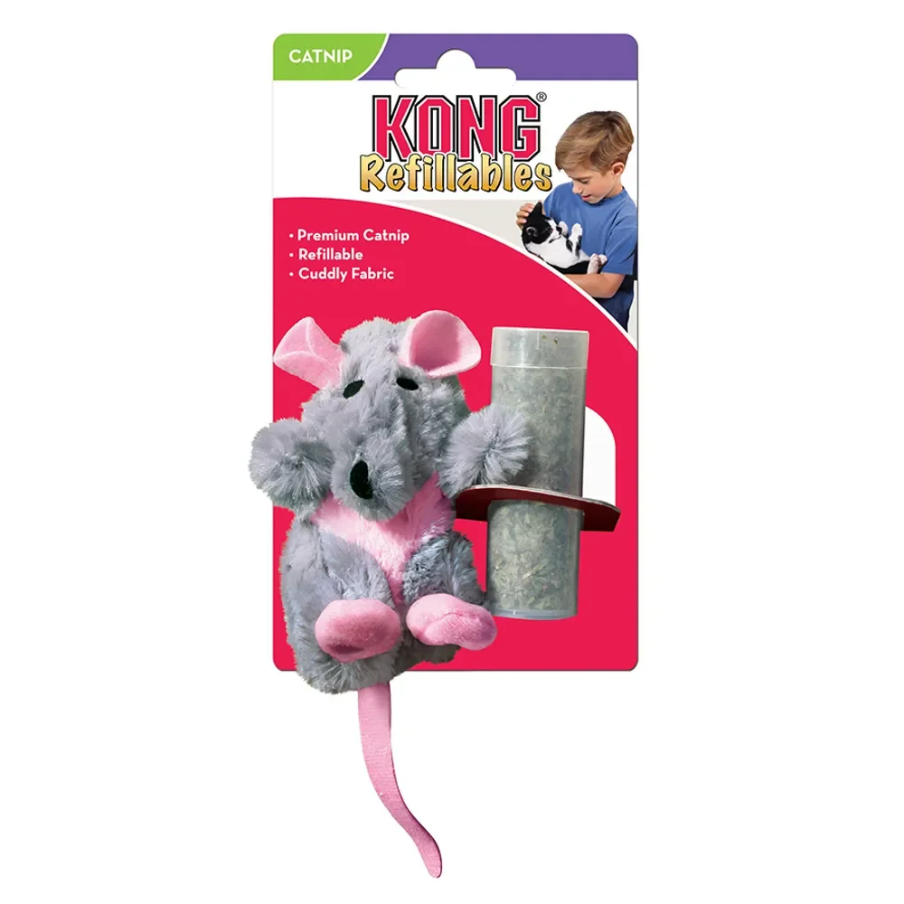 Refillable catnip rat