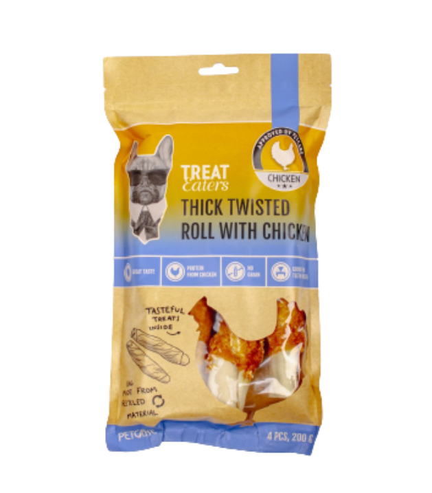 Twistet kyllingeruller 4 stk