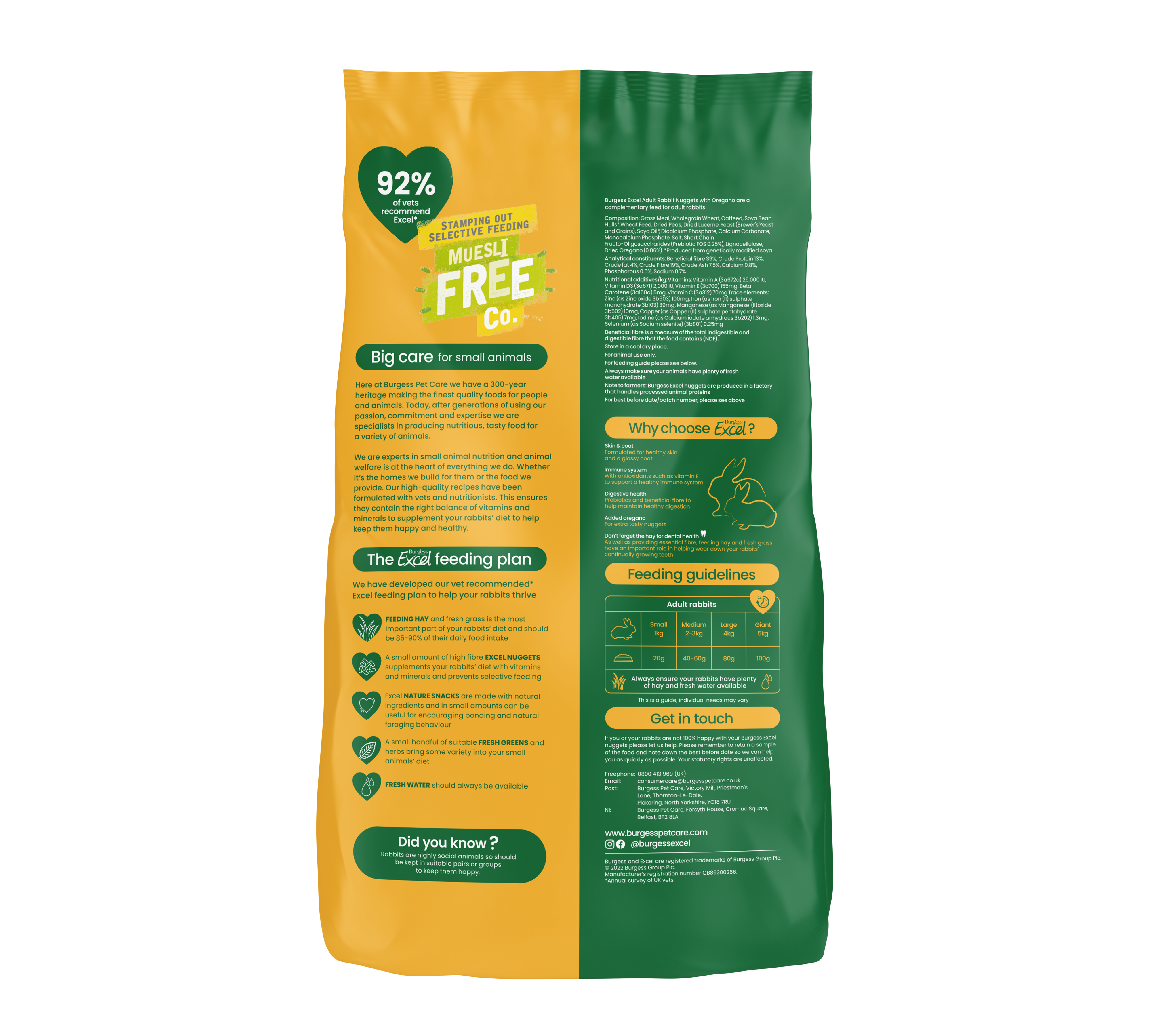 Excel adult kanin med oregano 1,5 kg
