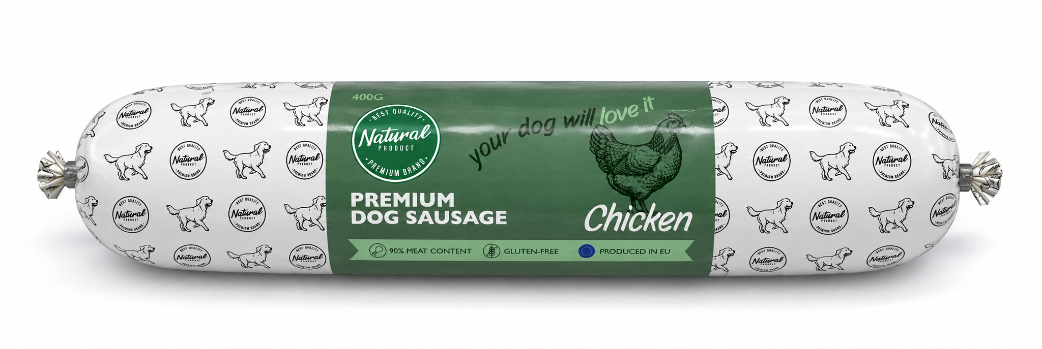 Premium Dog Sausage Chicken 400 gram