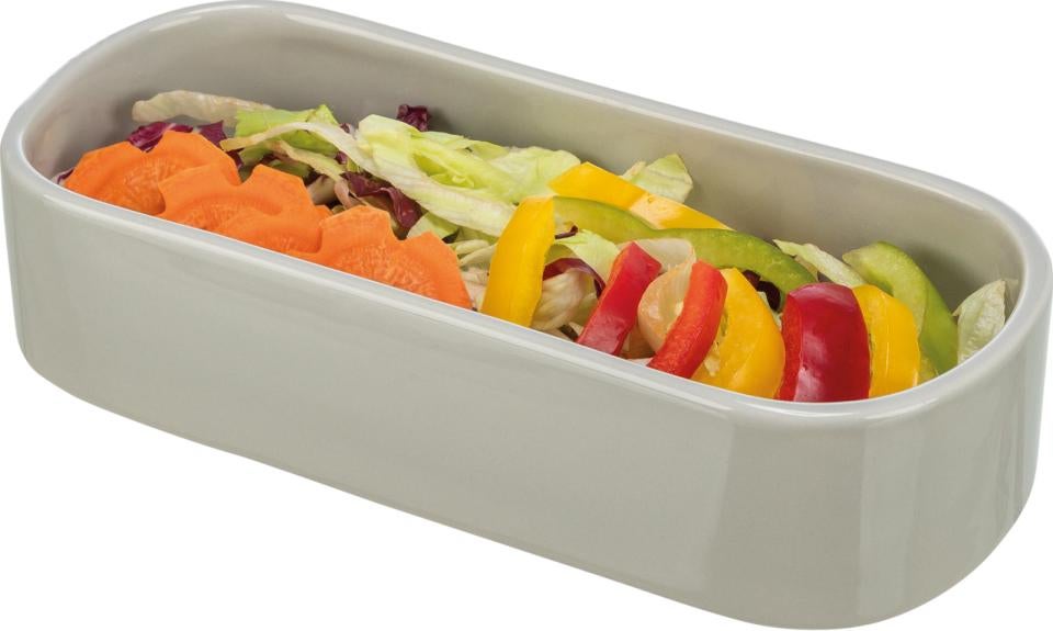 Gnaverskål oval keramisk