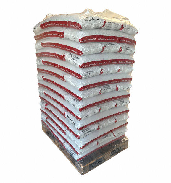 Træpiller premium CM 6 mm palle m/896 kg inkl. fri fragt