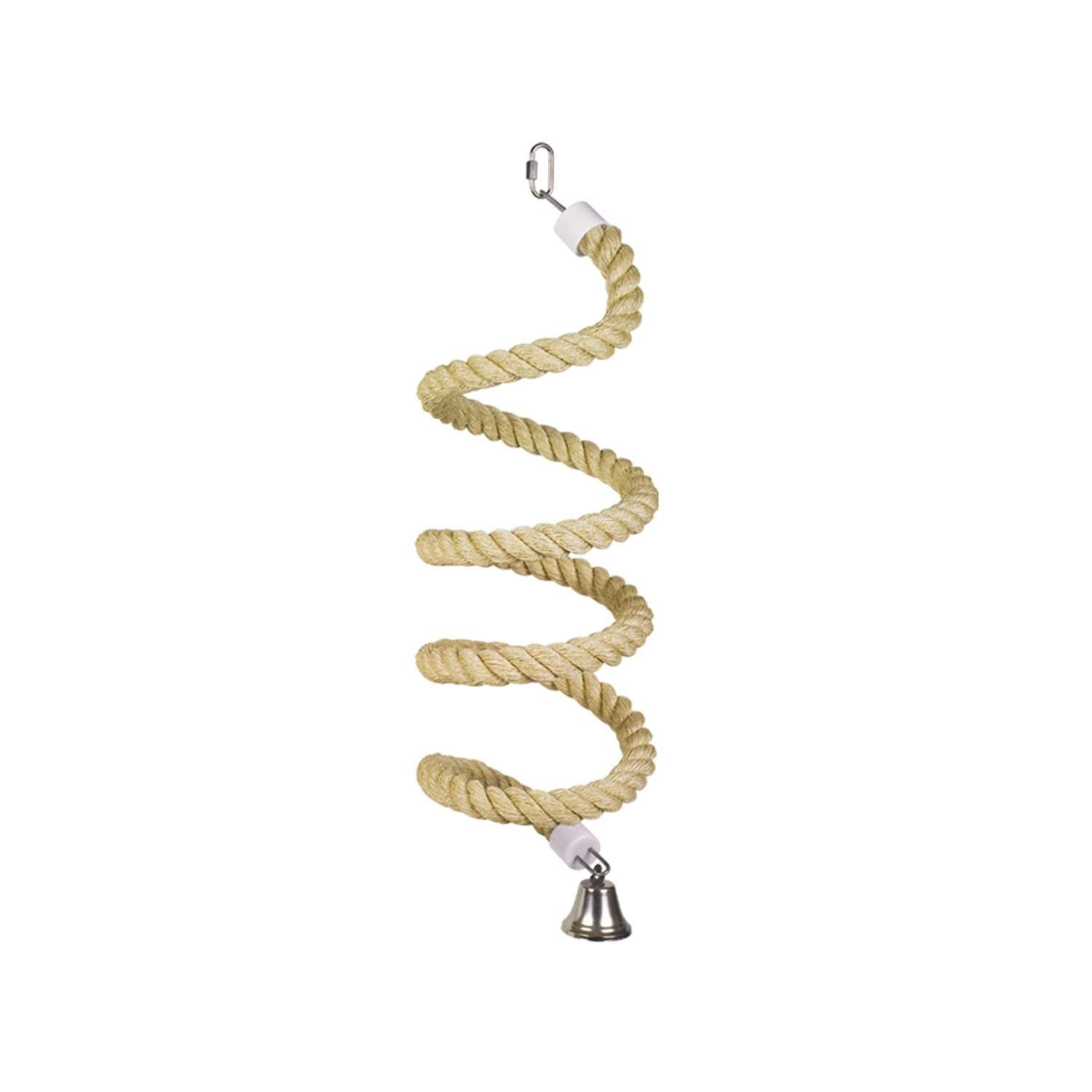 Fuglelegetøj, rebspiral - Beige - 245 cm