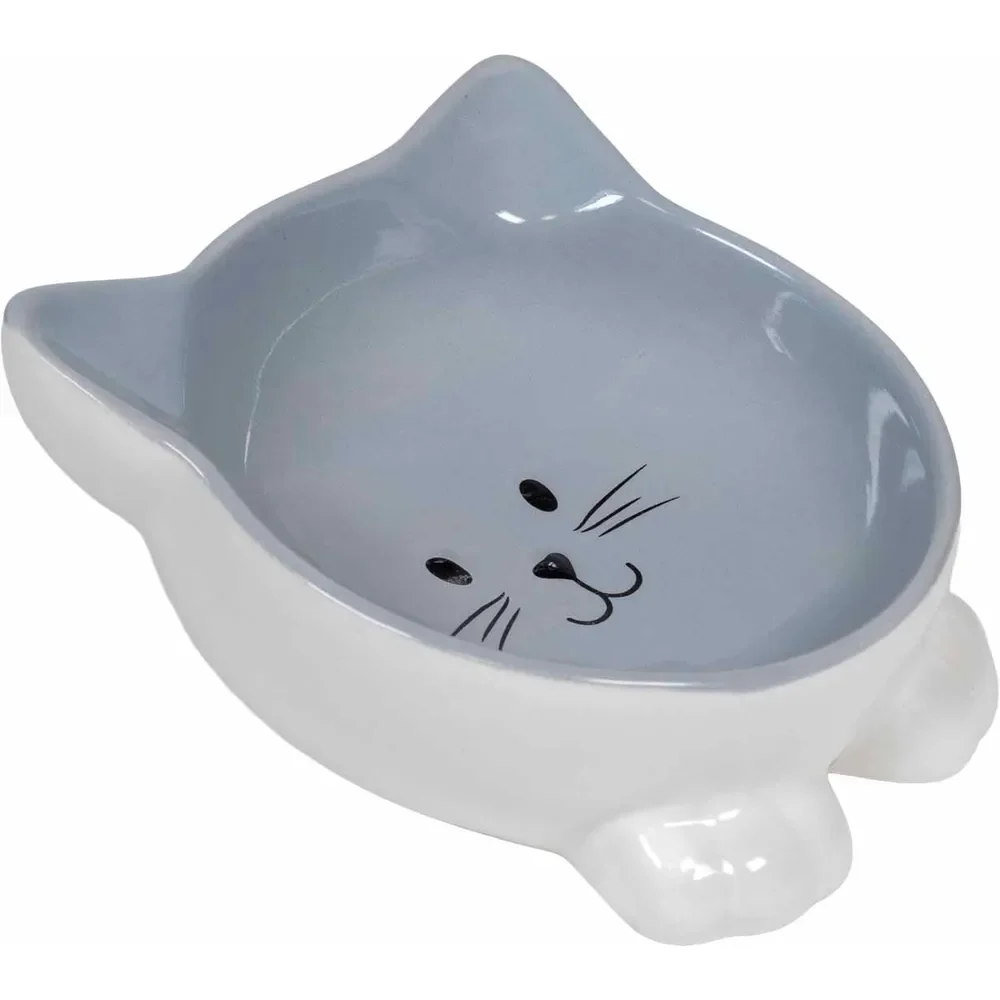 Katteskål ergonomisk keramisk
