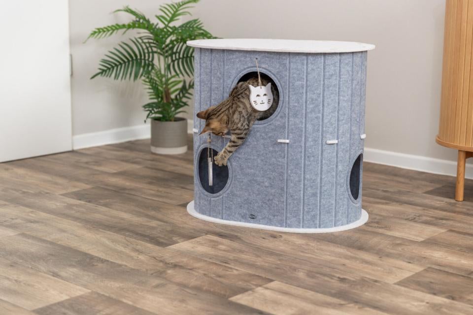 Mare filt ovel kattehule med 2 etager