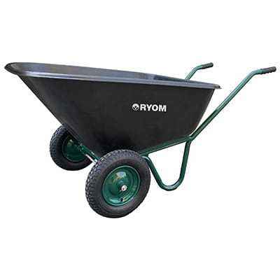 Staldkærre med tip sort 250 liter