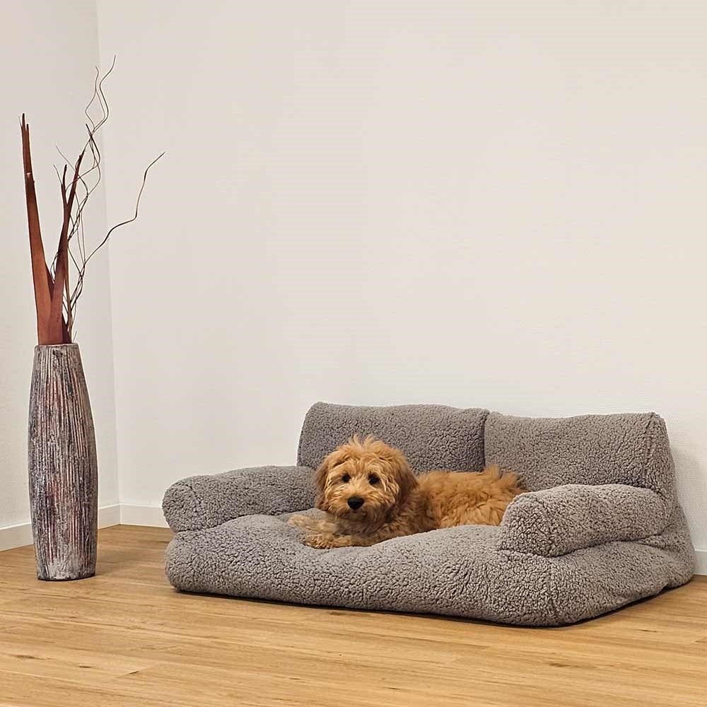 Teddy komfort plys sofa classic grå 