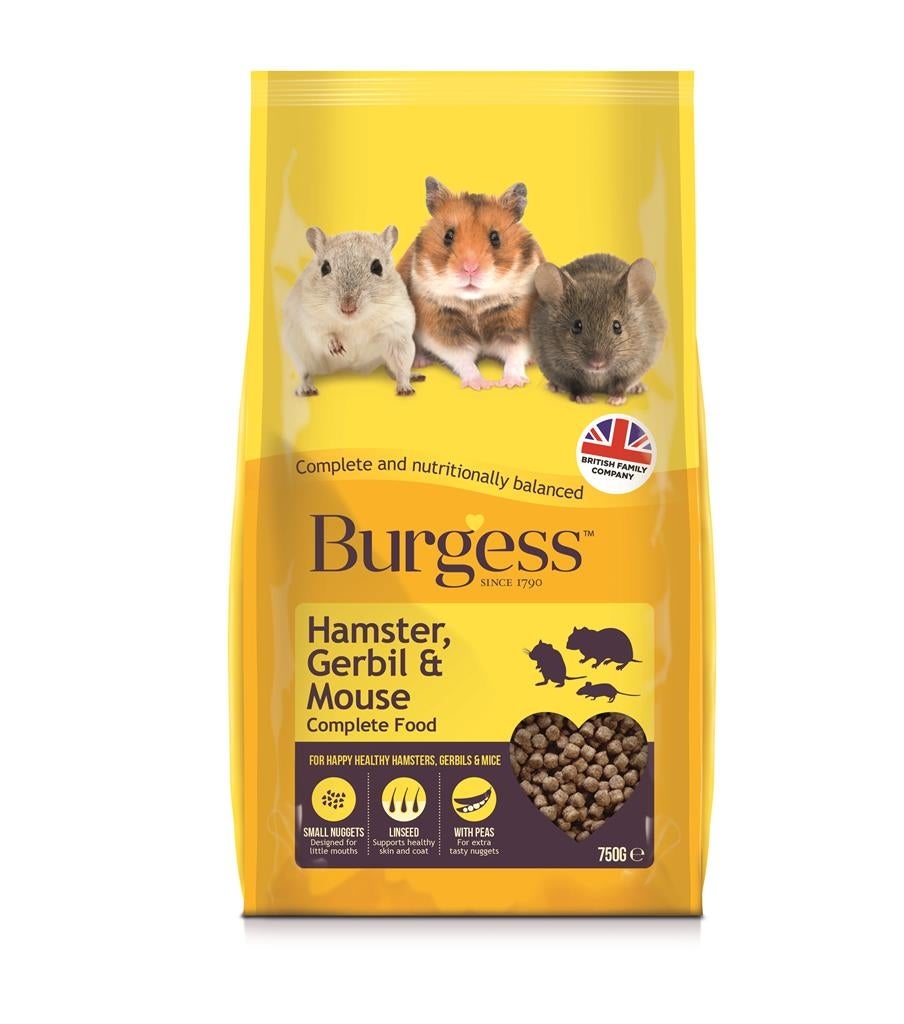 Hamster, gerbil & mus 750 gram