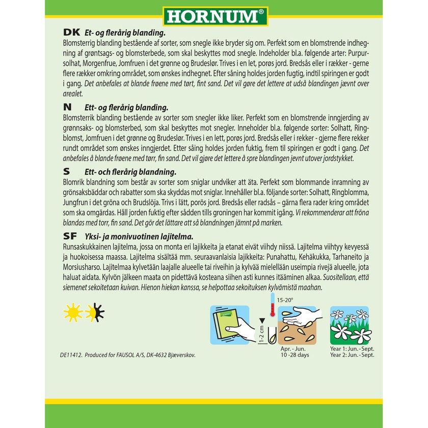 Snail-free flower mix