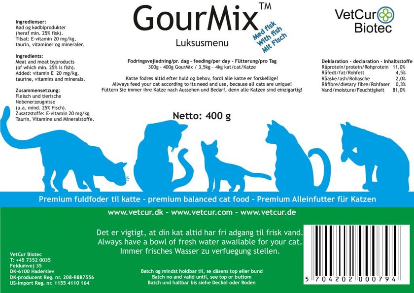 Luksusmenu med fisk til kat 400 g