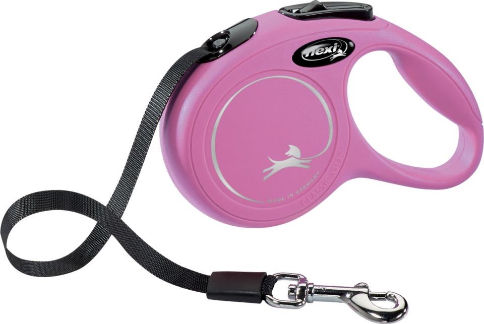 Flexi New CLASSIC XS Tape Leash 3m 12kg Pink