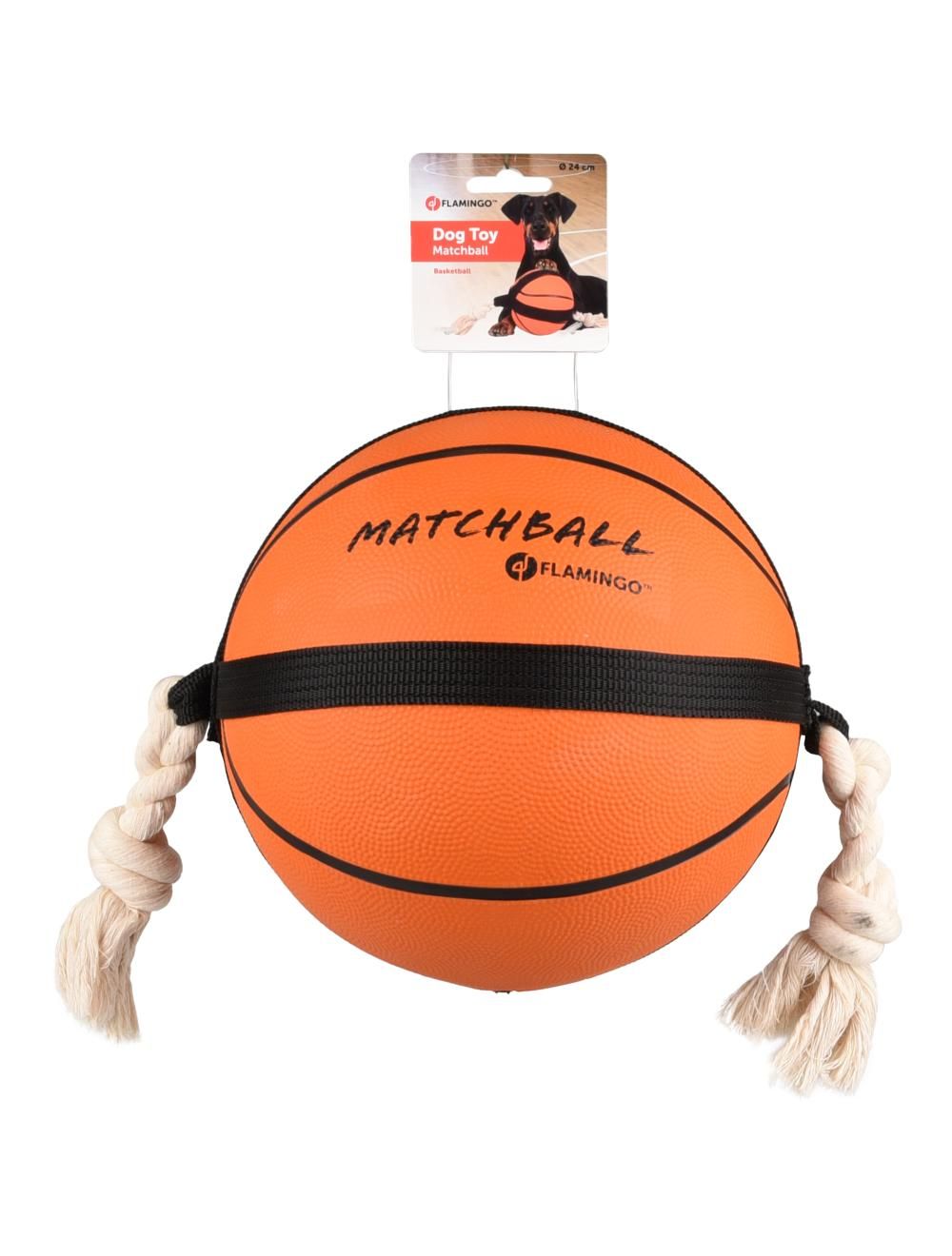 Legetøj hund Matchball basket