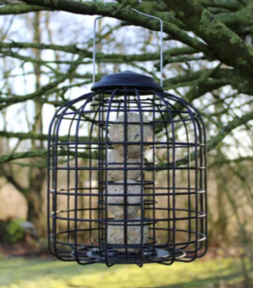 Fuglefoderhus m. gitter til fedtkugler