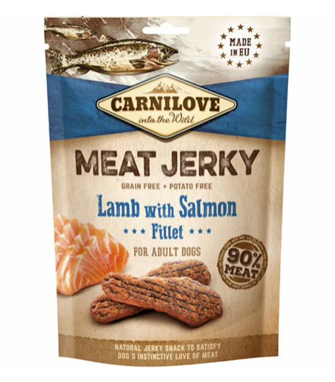 Jerky lamb/salmon 100 gram