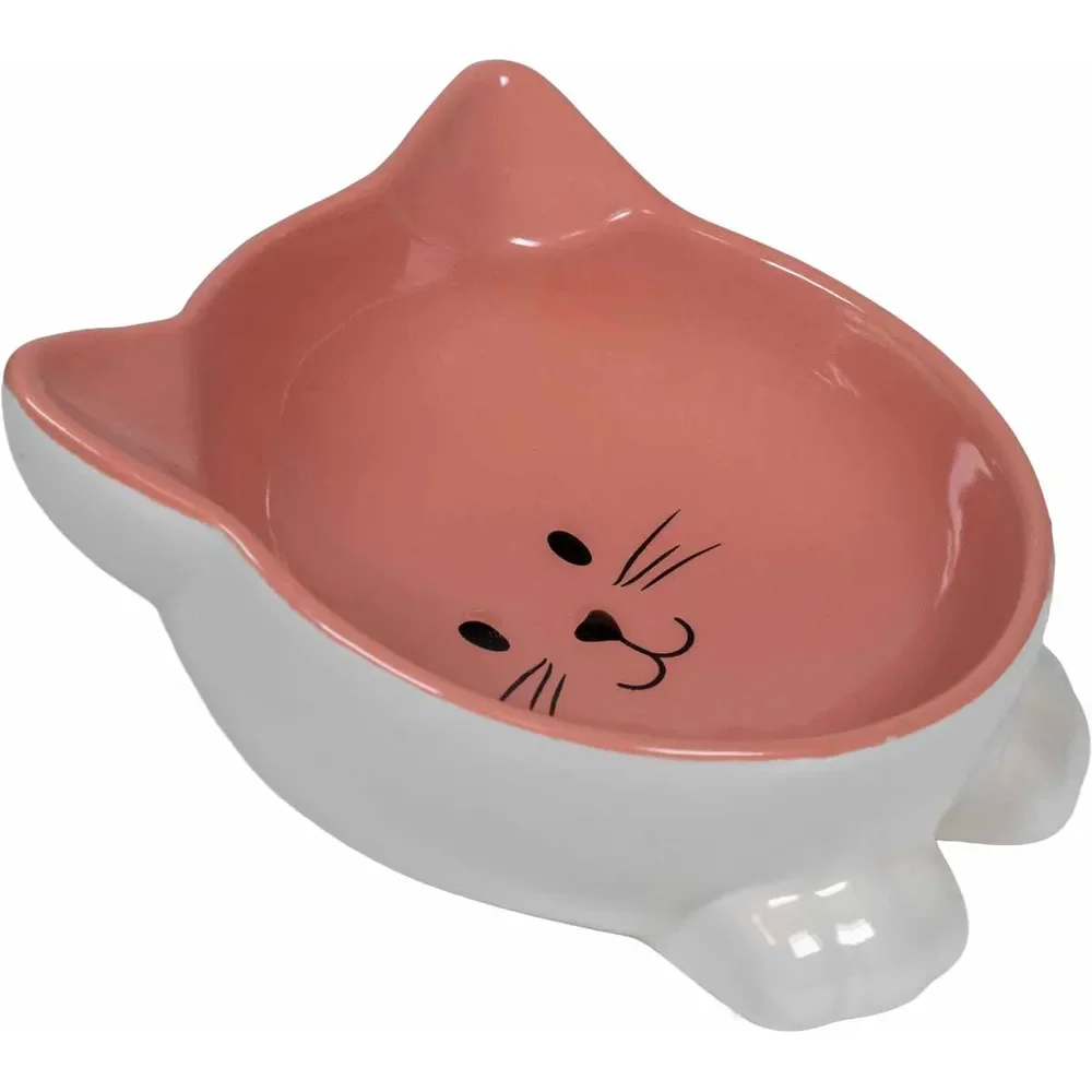 Katteskål ergonomisk keramisk