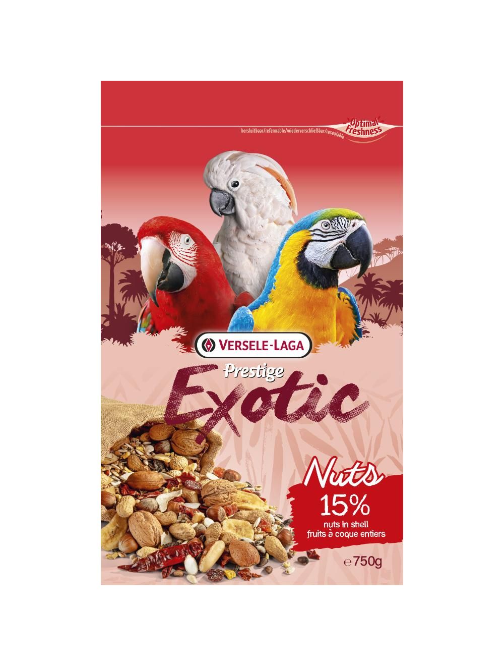 Papegøje Exotic Nuts 750 gram