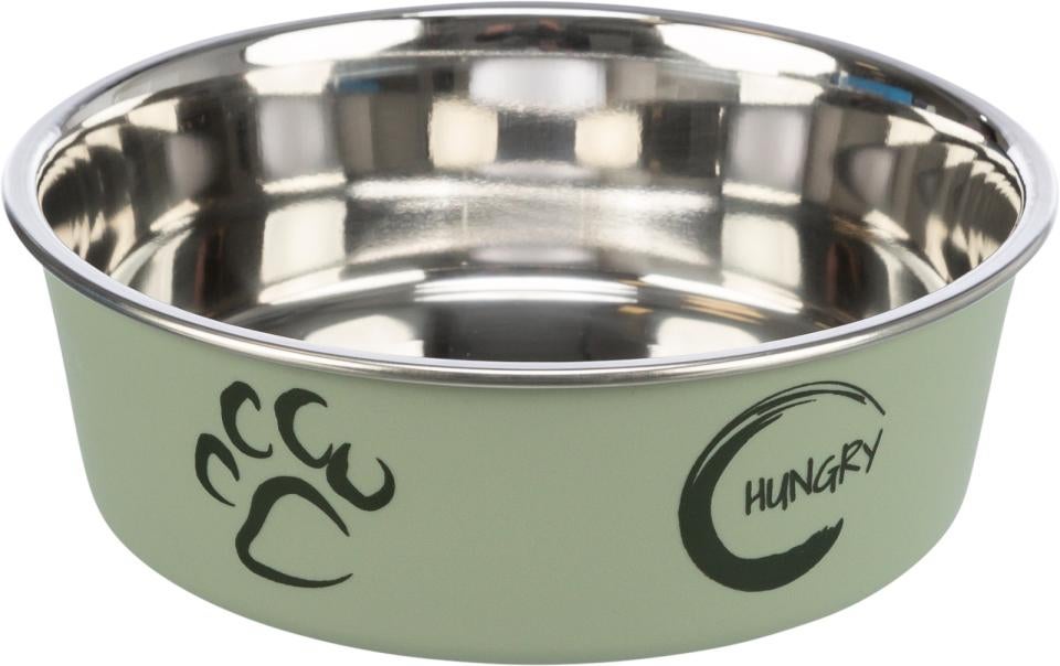 Hungry metalskål skridsikker assorterede farver 