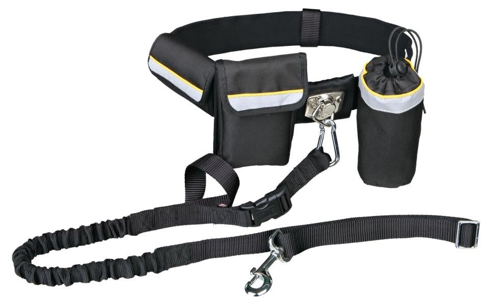 Trixie Waist belt with leash belt: 60-120 cm/40 mm leash: 1.00-1.35 m/25 mm black/graphite