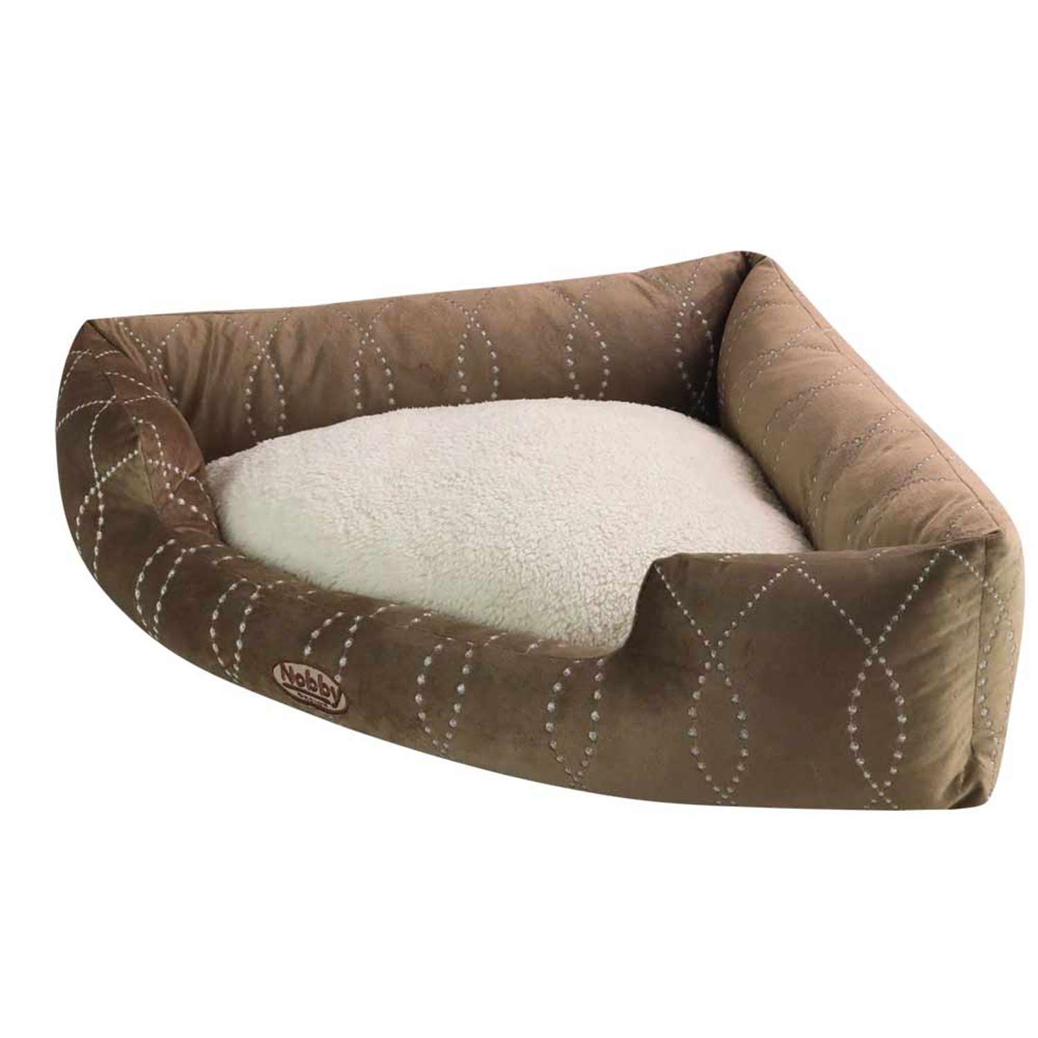 Komfort hjørneseng CENO - 60 x 60 x 17 cm - Brun