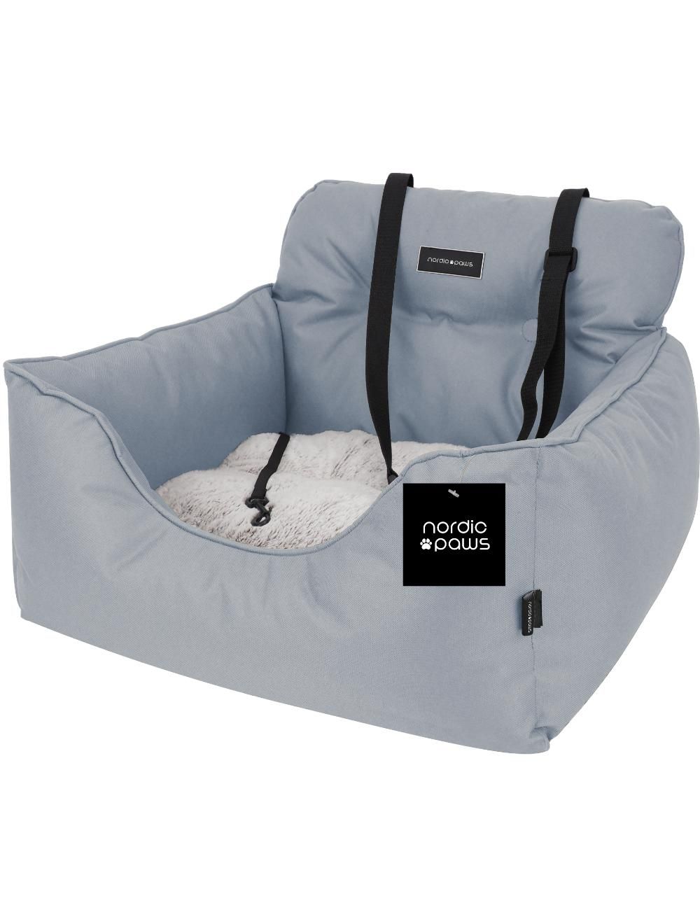 Nordic Paws Cozy Lux Luksus Bilsæde til Hund - 53x50x35cm - Beige